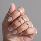 Dainty Opal Sterling Silver Ring, Tiny Ethiopian Opal Ring