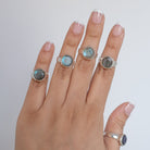 Faceted Labradorite Chunky Silver Ring