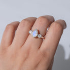 Teardrop Moonstone Sterling Silver Ring