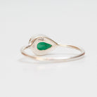 Minimalist Emerald Ring, Pear Emerald Birthstone Ring