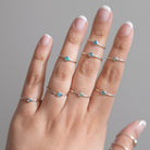 Dainty Opal Sterling Silver Ring, Tiny Ethiopian Opal Ring