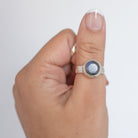 Faceted Labradorite Chunky Silver Ring