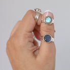 Faceted Labradorite Chunky Silver Ring