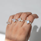 Teardrop Moonstone Sterling Silver Ring