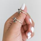 Pear Labradorite Adjustable Sterling Silver Ring