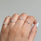Round Moonstone Ring, Everyday Stack Ring