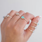 Ethiopian Opal Stacking Ring, October Birthstone Jewelry