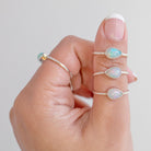 Ethiopian Opal Stacking Ring, October Birthstone Jewelry