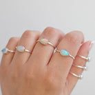 Ethiopian Opal Stacking Ring, October Birthstone Jewelry