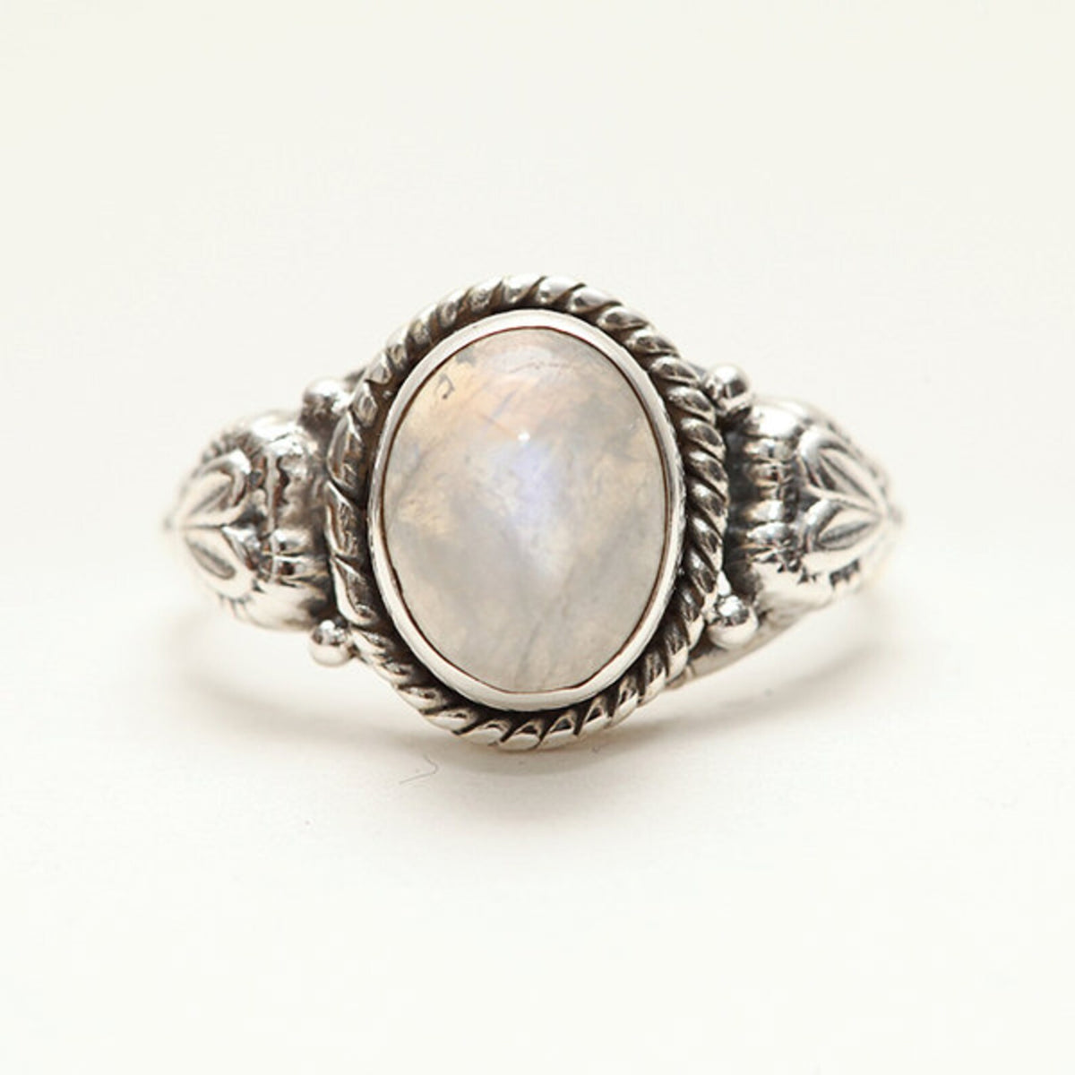 Rainbow Moonstone Ring, Anniversary Gift