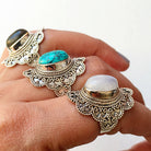 Boho Moonstone Ring, Moonstone Crystal Ring