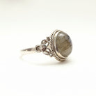 Labradorite Ring, Organic Silver Ring