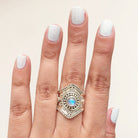 Moonstone Mandala Ring, Circle of Life Ring