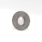 Large Silver Ring, Moonstone Ring