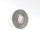 Large Silver Ring, Moonstone Ring