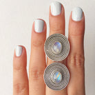 Large Silver Ring, Moonstone Ring