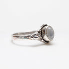 Cute Moonstone Ring, Delicate Silver Ring