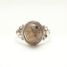 Labradorite Ring, Organic Silver Ring